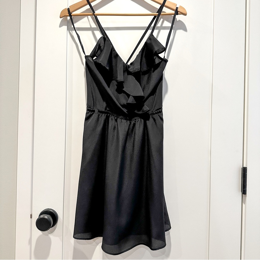 Bcbgeneration Ruffle Front Cross Strap Back Dress… - image 1